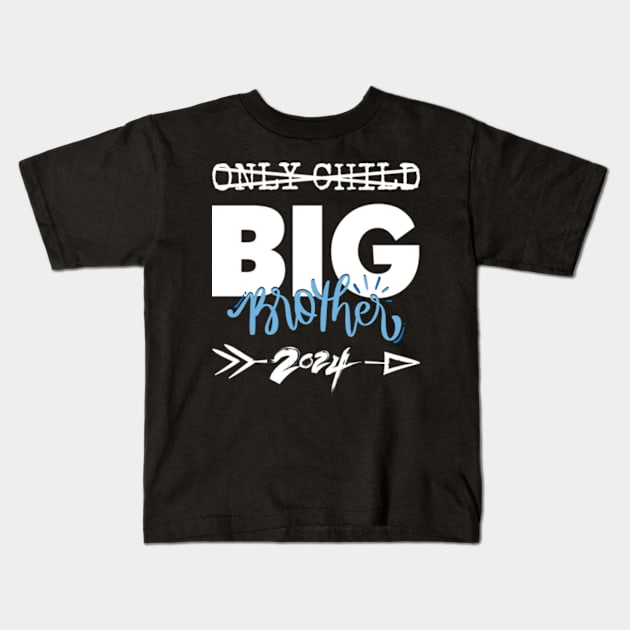 Only Child Big Brother 2024, Promoted To Big Brother 2024 Kids T-Shirt by Davidsmith